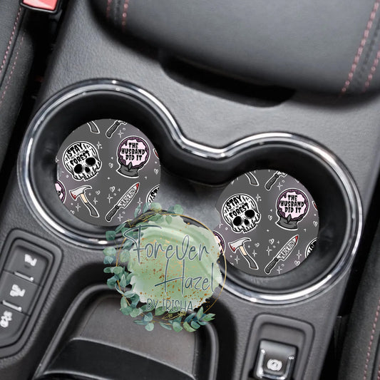 The Husband Did It Car Coaster Set