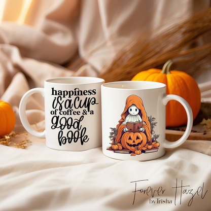 Happiness Is A Cup Of Coffee & a Good Book 11 Oz. Ceramic Mug