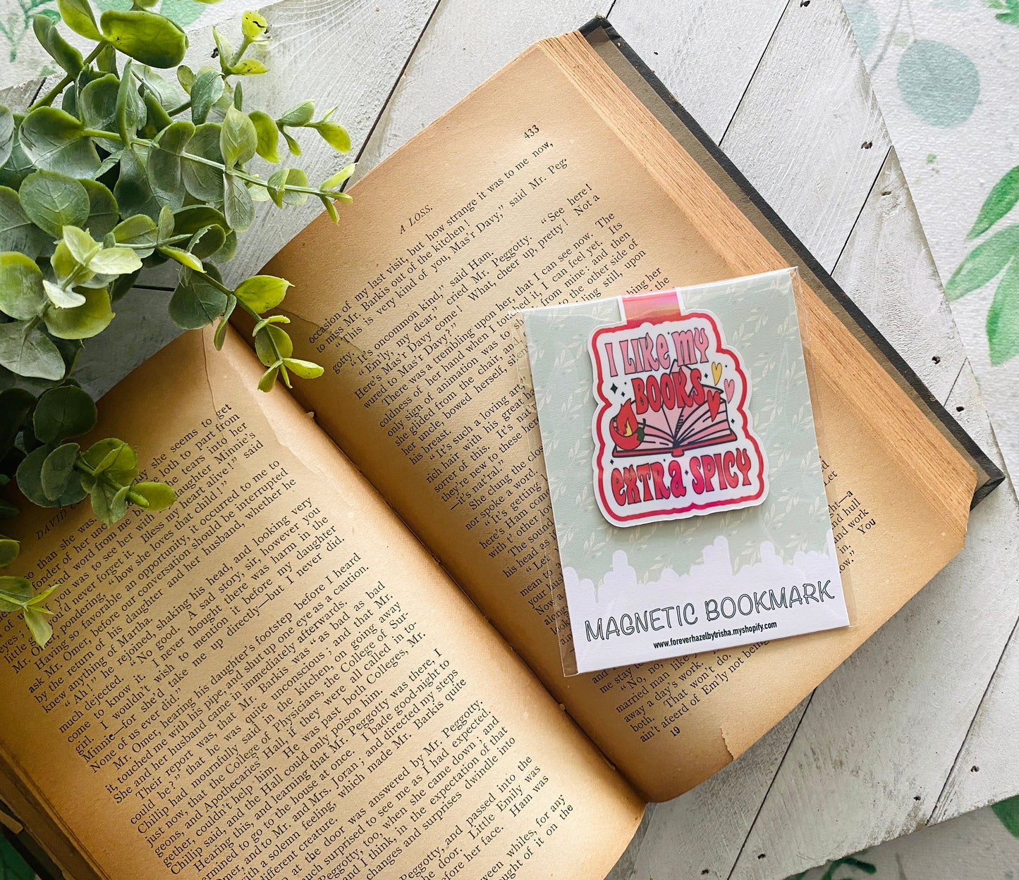 I Like My Books Extra Spicy Magnetic Bookmark