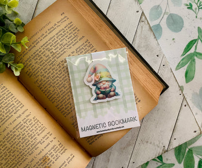 Pastel Rainbow Gnome Magnetic Bookmark