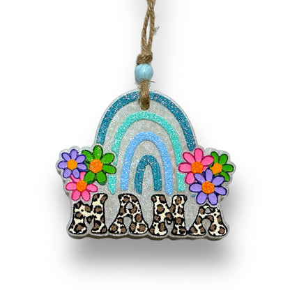 Cheetah Mama Rainbow Freshie | Cheetah Peace Sign Freshie