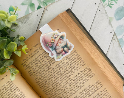 Pastel Rainbow Gnome Magnetic Bookmark