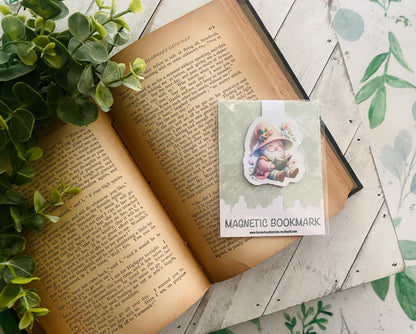 Pastel Rainbow Gnome Magnetic Bookmark