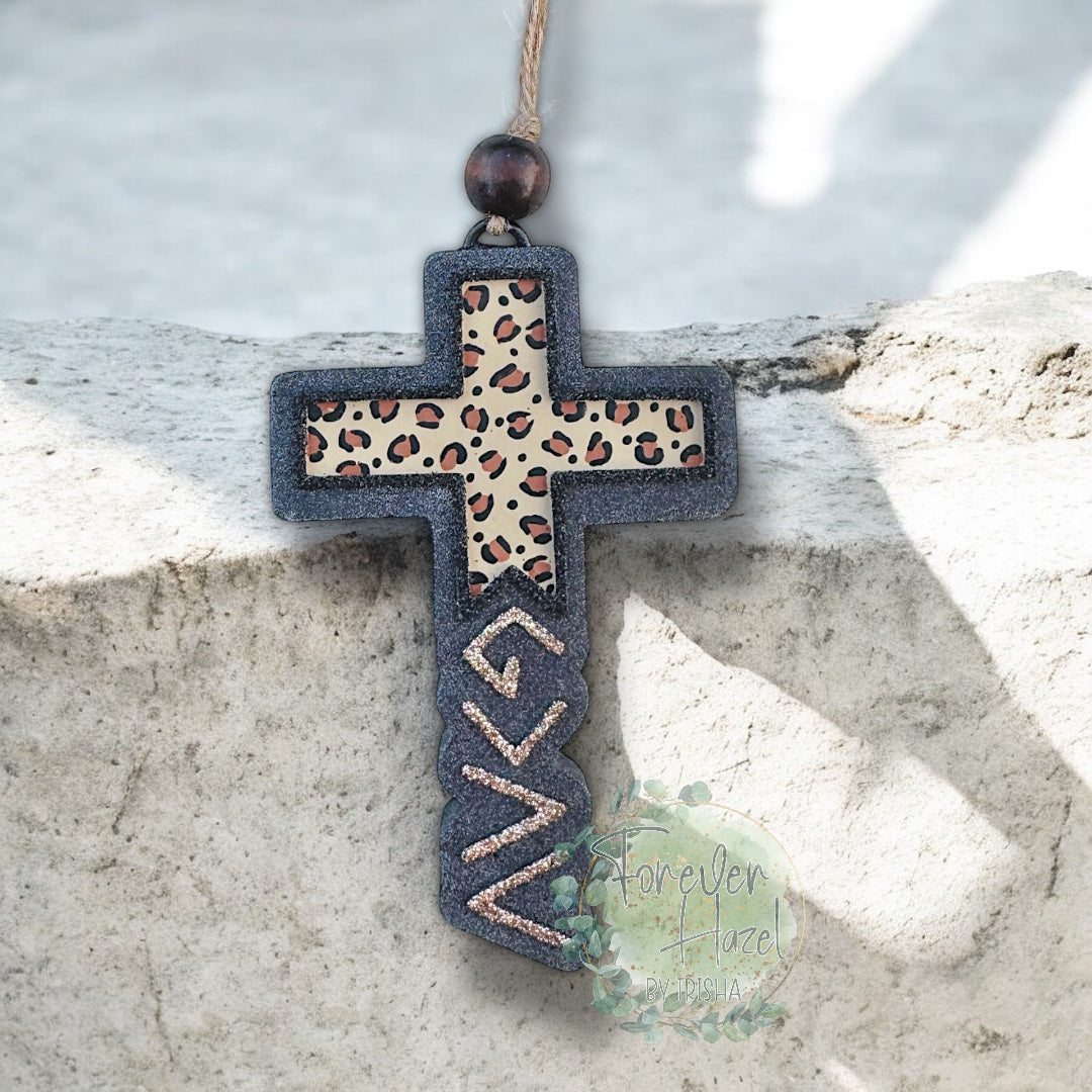 Greater Than The Highs and Lows Cross Freshie: Religious Aroma Bead Air Freshener