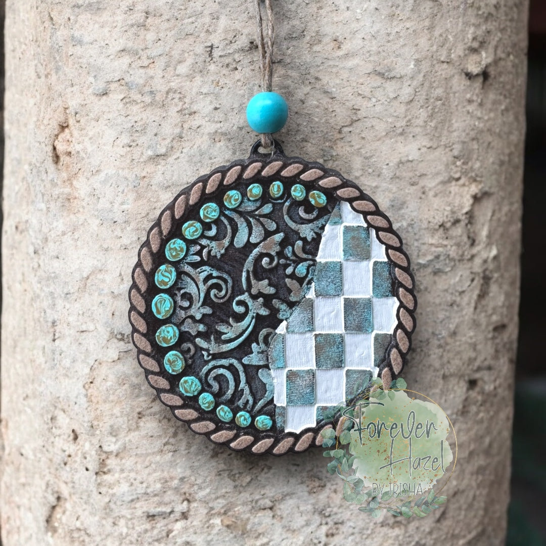 Tooled Leather Look Freshies: Western Aroma Bead Air Fresheners