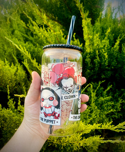 Horror Cards 16oz Glass Can