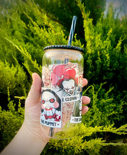 Horror Cards 16oz Glass Can