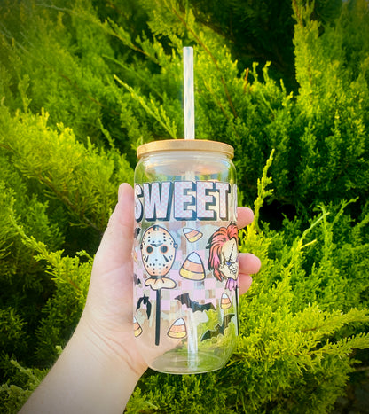 Sweet & Spooky 16oz Glass Can