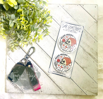 Dead Inside But It’s Valentine's Ceramic car Coaster Set