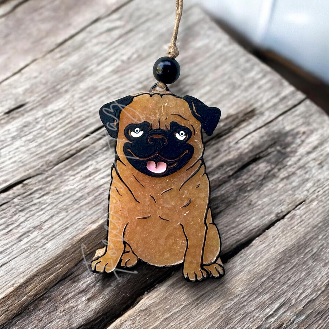 Pug Dog Freshie: Animal Aroma Bead Air Fresheners