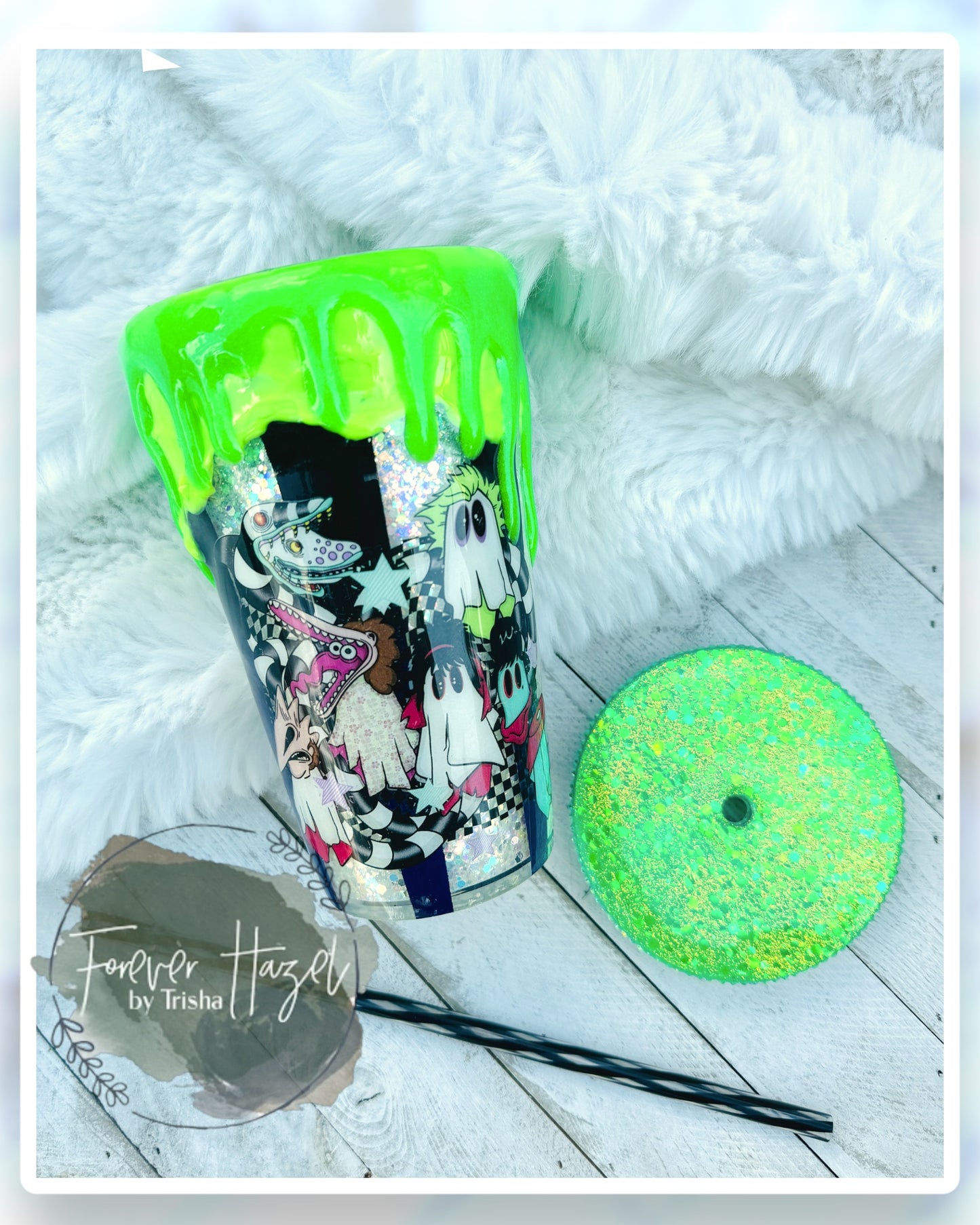 Glow In The Dark BeetleJ Snowglobe Acrylic 16oz Tumbler