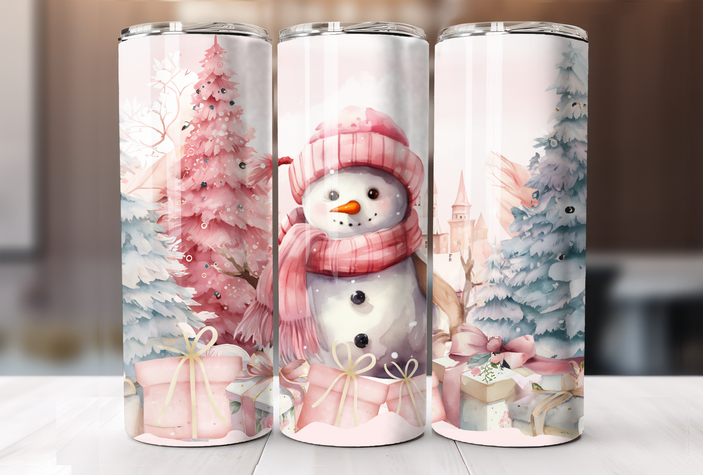 Snowman Winter Scene Tumbler