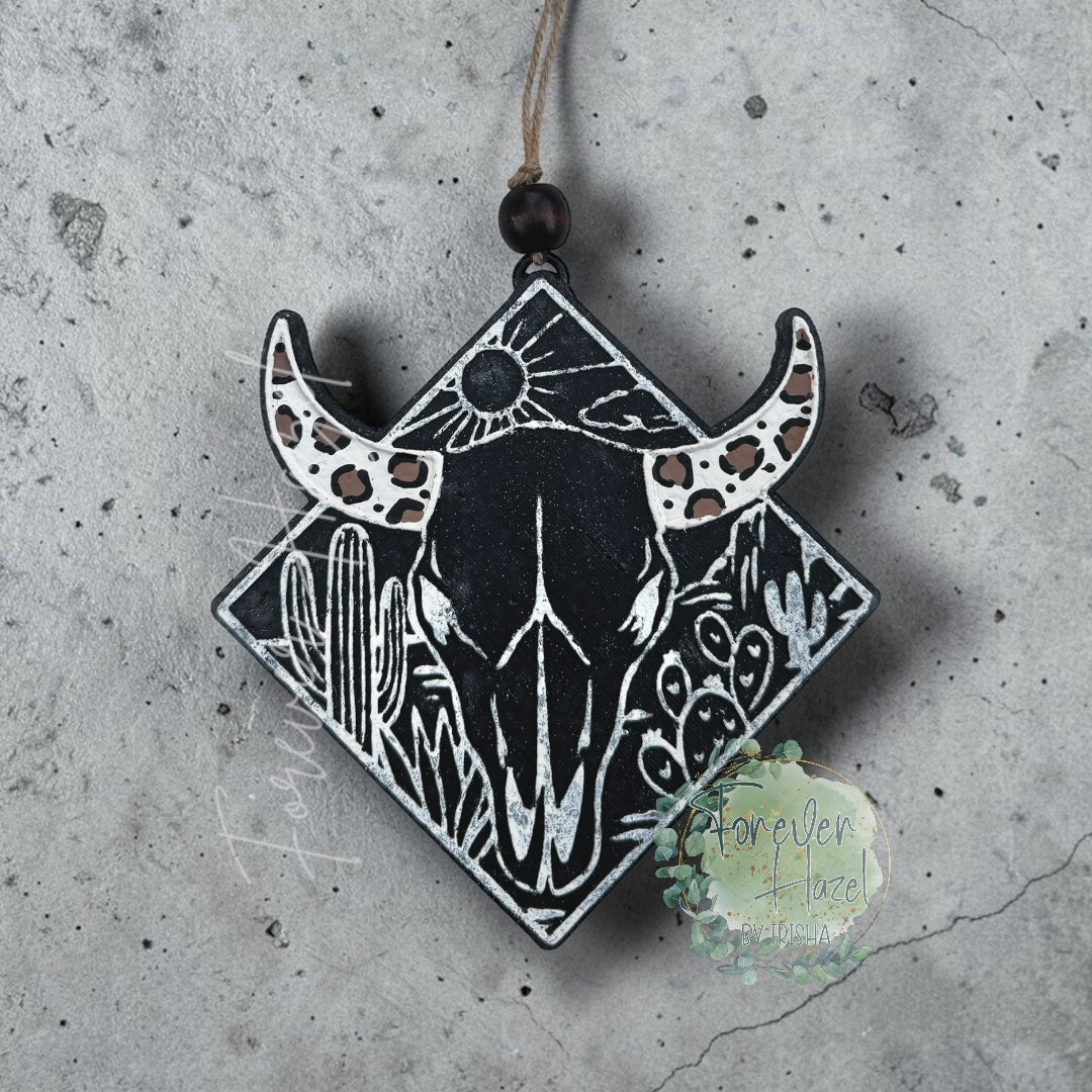 Distressed Western Car Freshies: Aroma Bead Air Freshener