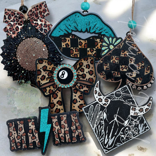 Distressed Western Car Freshies: Aroma Bead Air Freshener