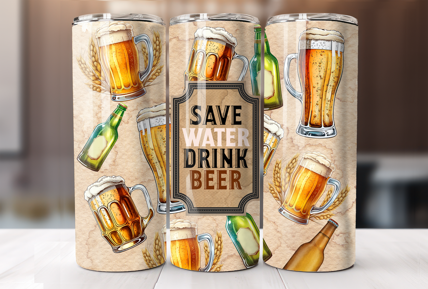 Save Water Drink Beer Tumbler