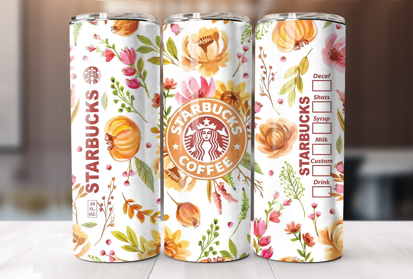 Floral Coffee Tumbler