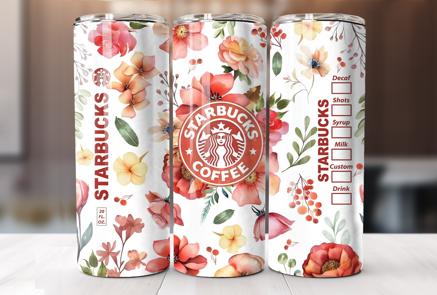 Floral Coffee Tumbler