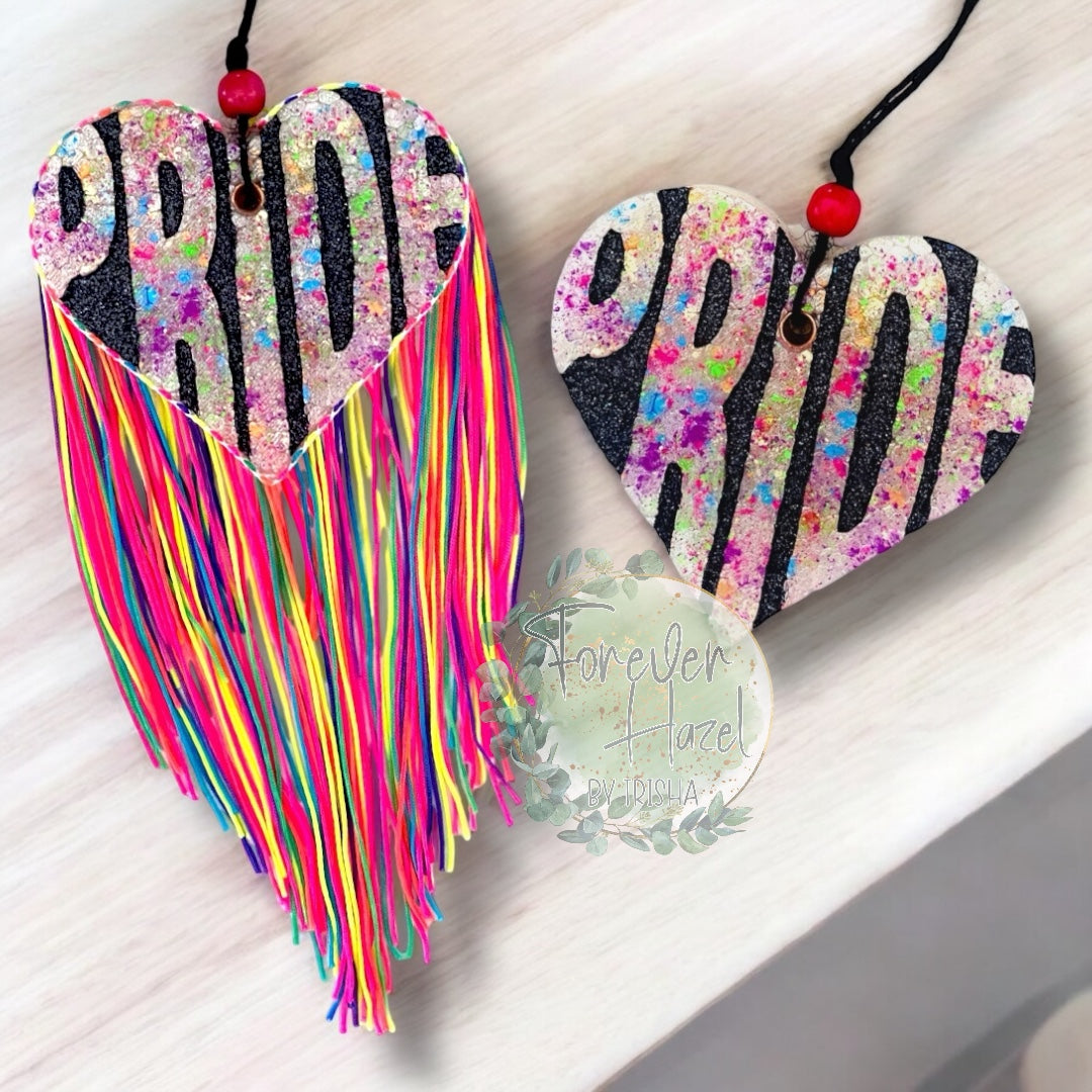 Neon Splatter Pride Heart Freshie