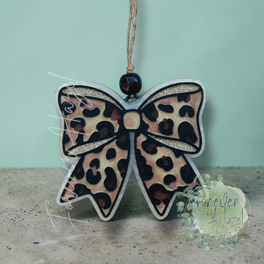 Cheetah Bow Freshie: Western Aroma Bead Air Freshener