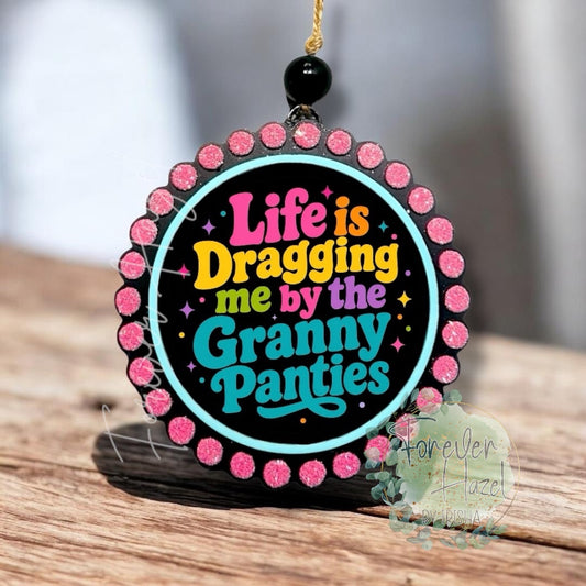 Life Is Dragging Me Freshie: Vulgar Aroma Bead Air Freshener (C)