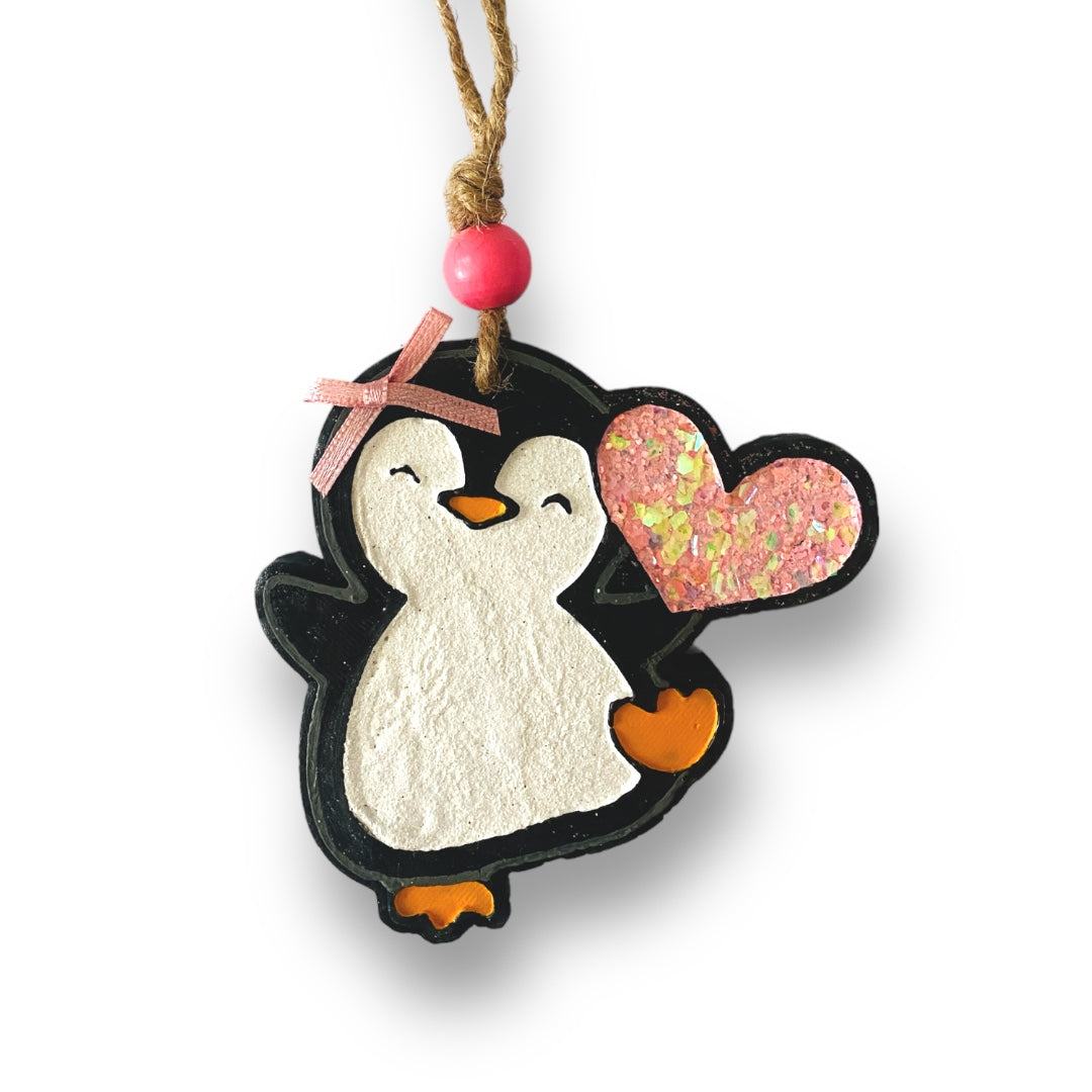 Cute Penguin With Heart Freshie