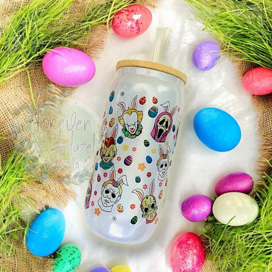 Easter Monsters 16oz Shimmer Glass Can