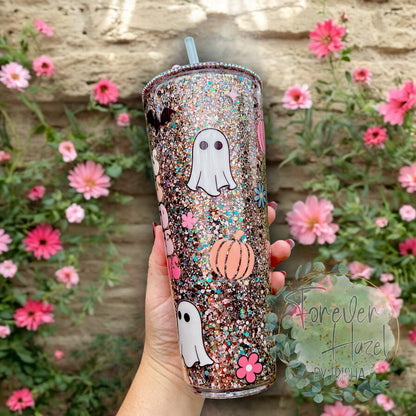 Hocus Pocus I Need Coffee To Focus 24oz Glittered Acrylic 24oz Tumbler