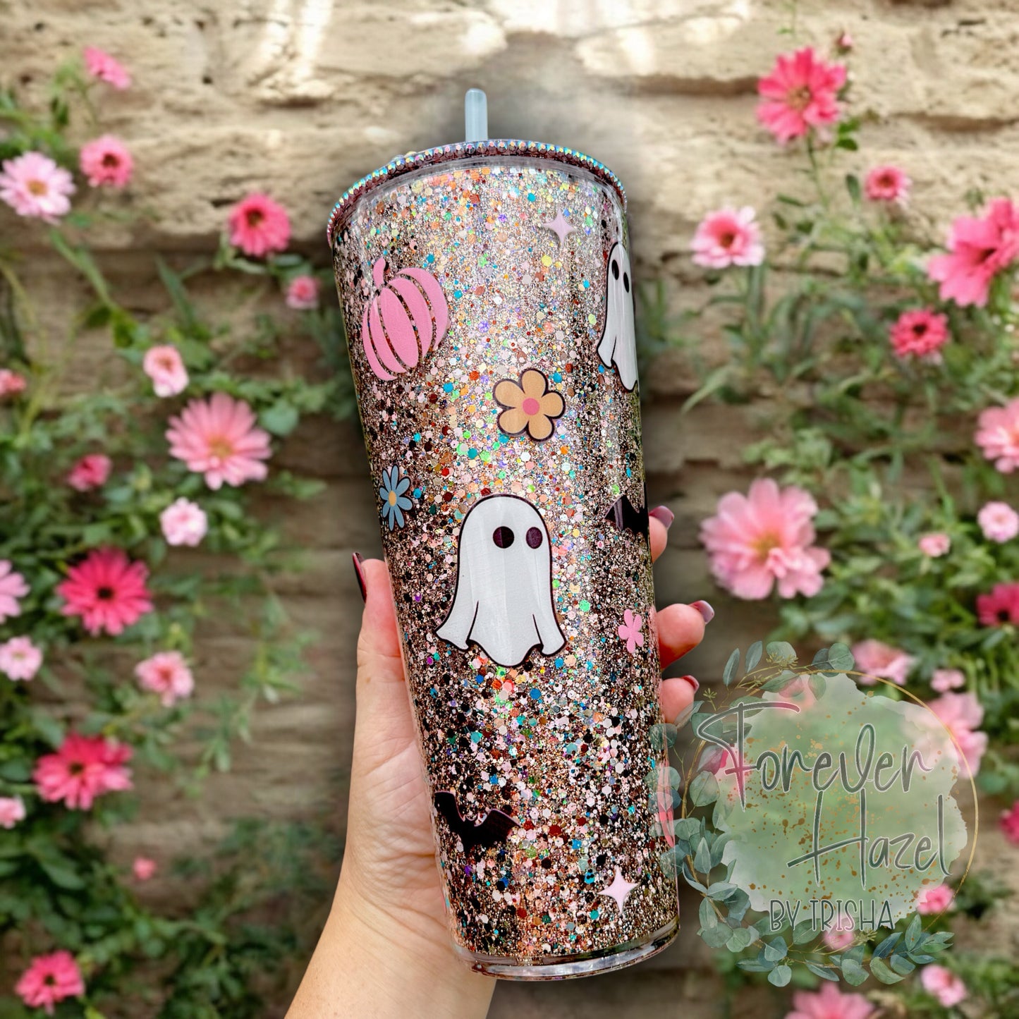 Hocus Pocus I Need Coffee To Focus 24oz Glittered Acrylic 24oz Tumbler