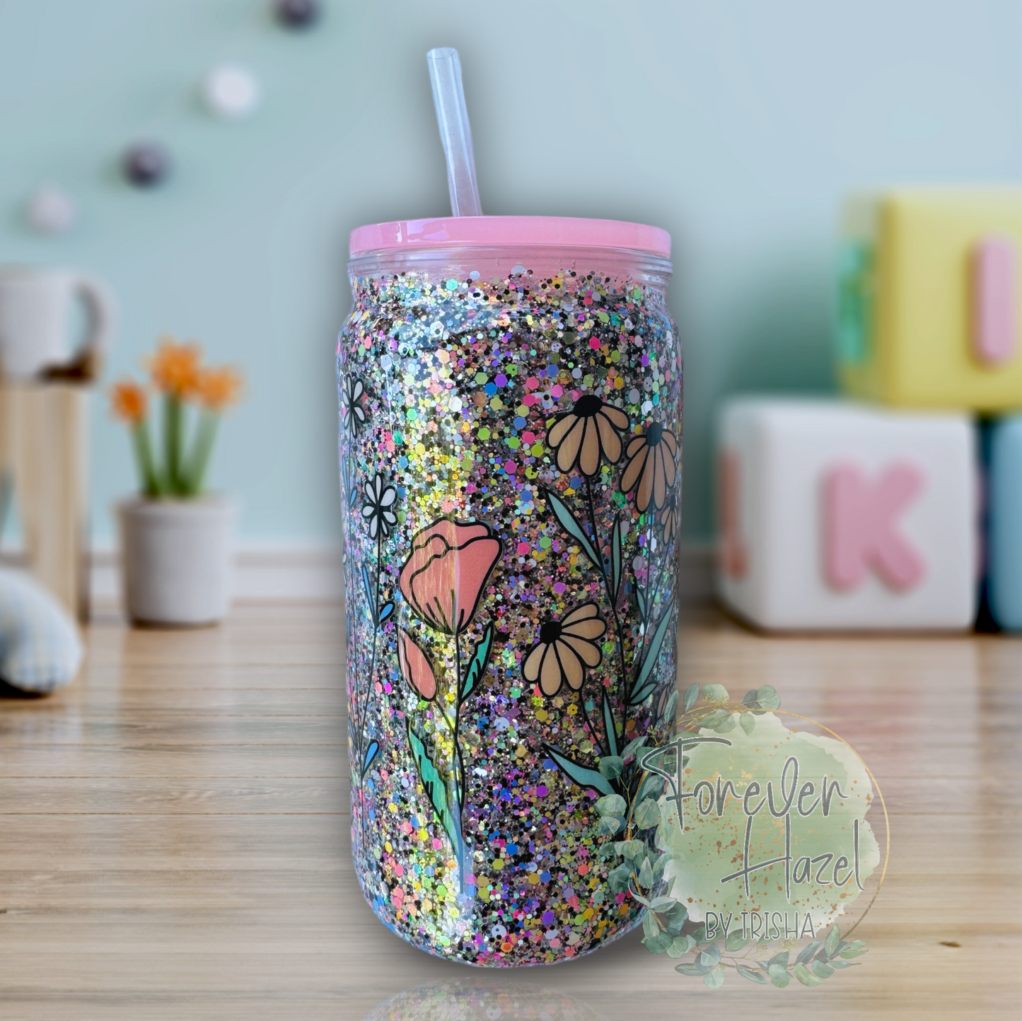 Teachers Plant Seeds That Grow Forever 16oz Acrylic Glitter Can
