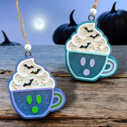Spooky Mug Freshie | Halloween Aroma Bead Air Freshener