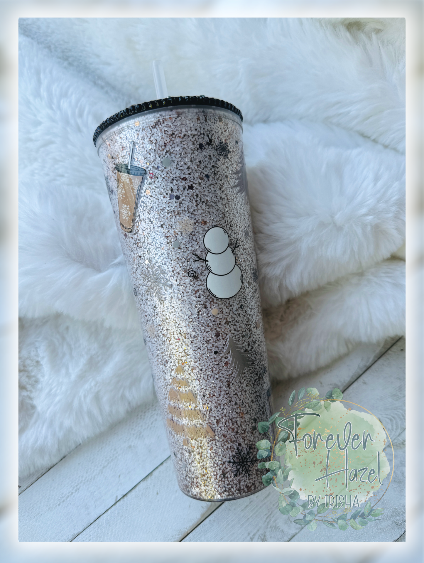 Some Things Are Worth Freezing For 24oz Glittered Acrylic Tumbler