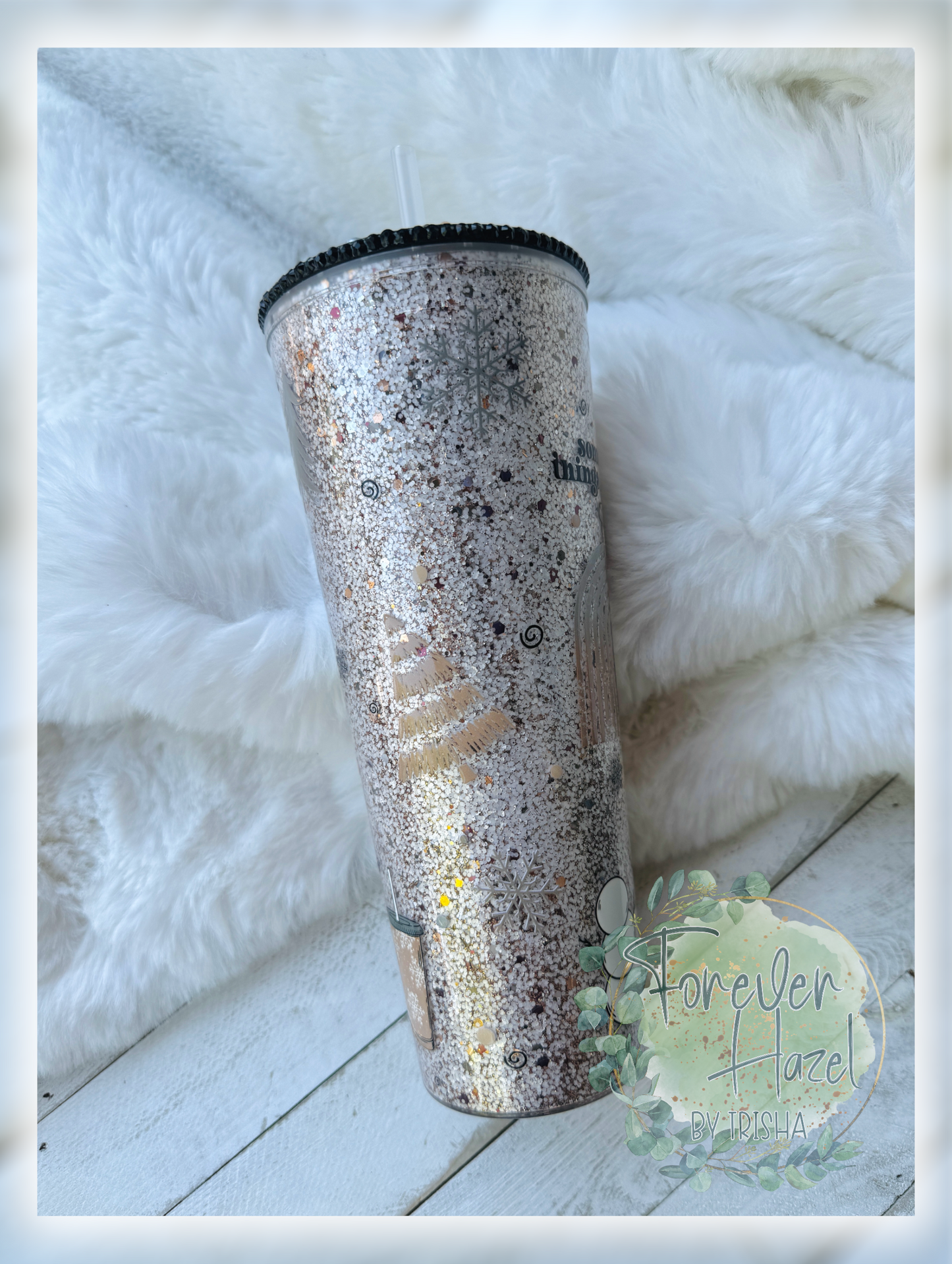 Some Things Are Worth Freezing For 24oz Glittered Acrylic Tumbler