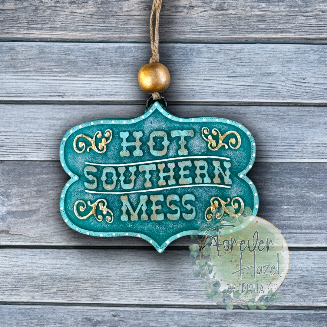 Turquoise Southern Freshie | Southern Mom Freshie | Hot Southern Mess Freshie | Cowgirl Boots with Bow Freshie
