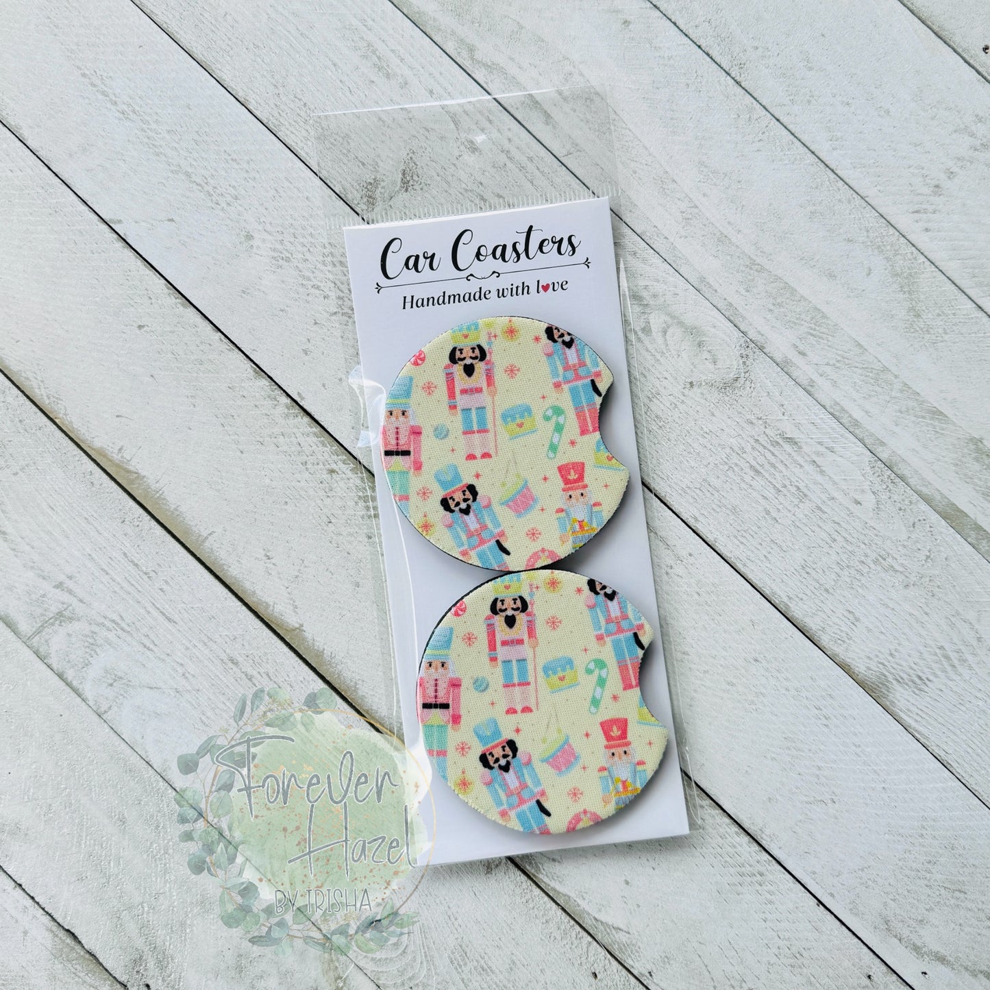 Yellow Nutcrackers Car Coaster Set