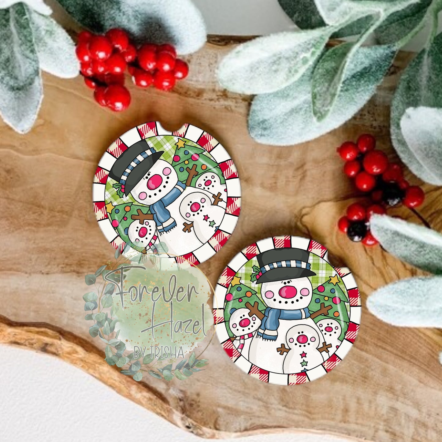 Four Snowmen Coaster Set
