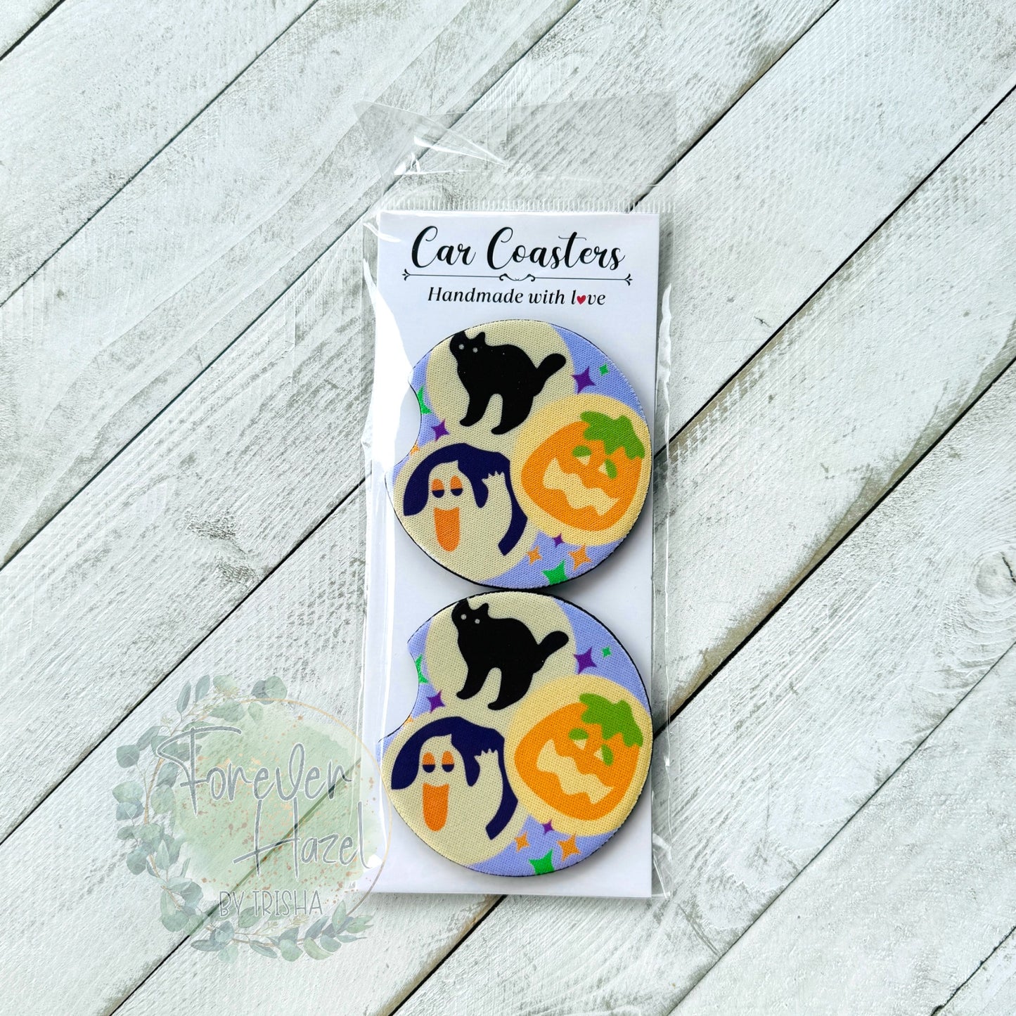 Halloween Cookie Car Coaster Set