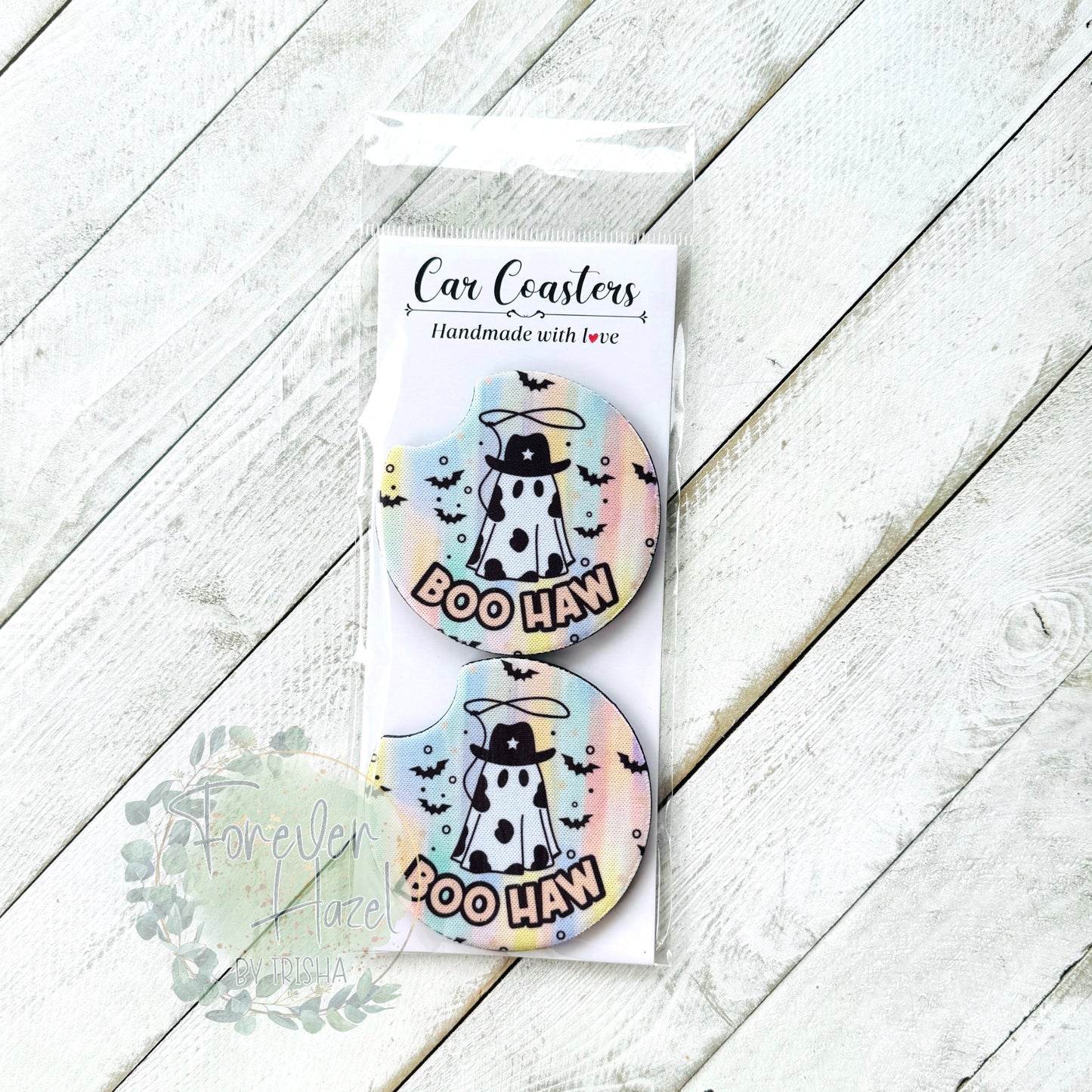 Boo Haw Western Ghost Car Coaster Set