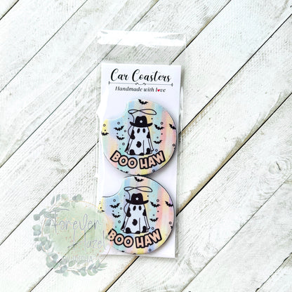 Boo Haw Western Ghost Car Coaster Set