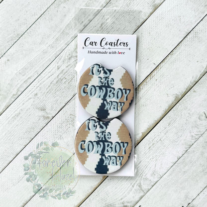 The Cowboy Way Car Coaster Set