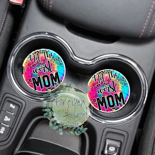 Not The Worst Mom Car Coaster Set