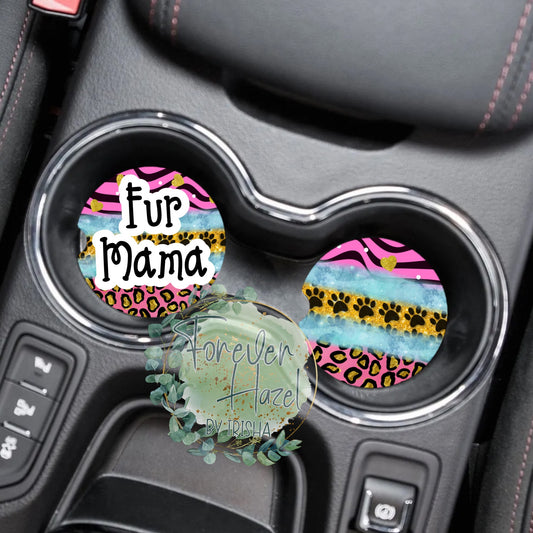Fur Mama Car Coaster Set