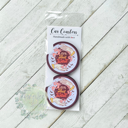 100% That Witch Car Coaster Set