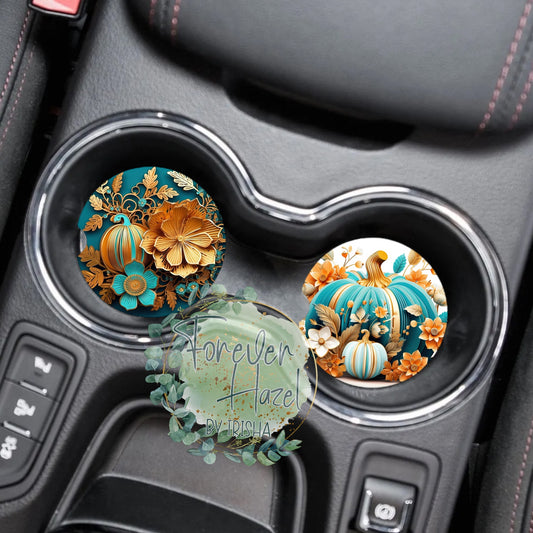 Pumpkins Car Coaster Set