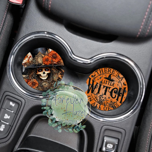 There's A Little Witch In All Of Us Car Coaster Set