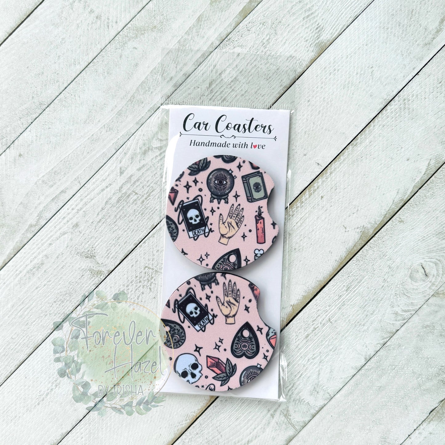 Witchy Things Car Coaster Set