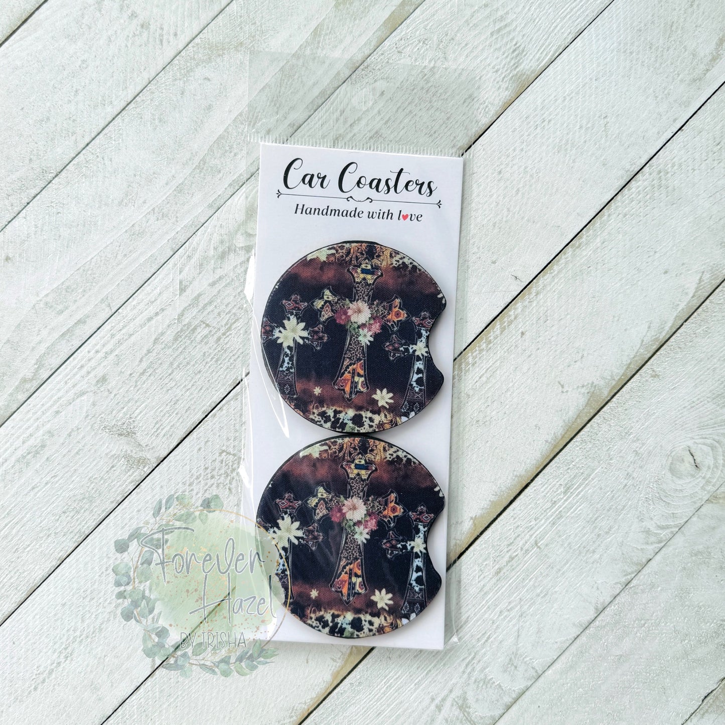 Western Cross Car Coaster Set