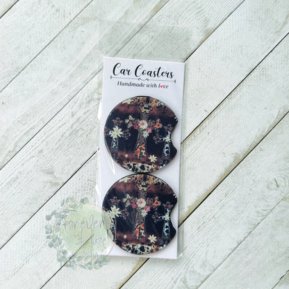 Western Cross Car Coaster Set