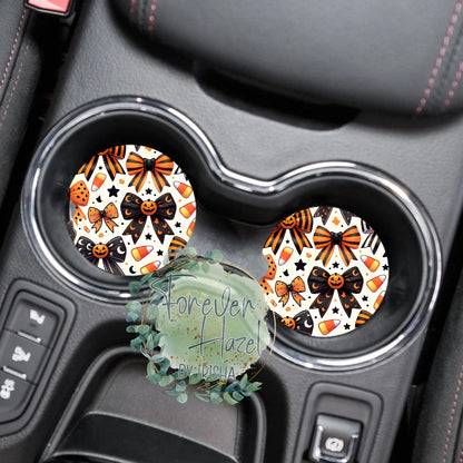 Spooky Bows Car Coaster Set