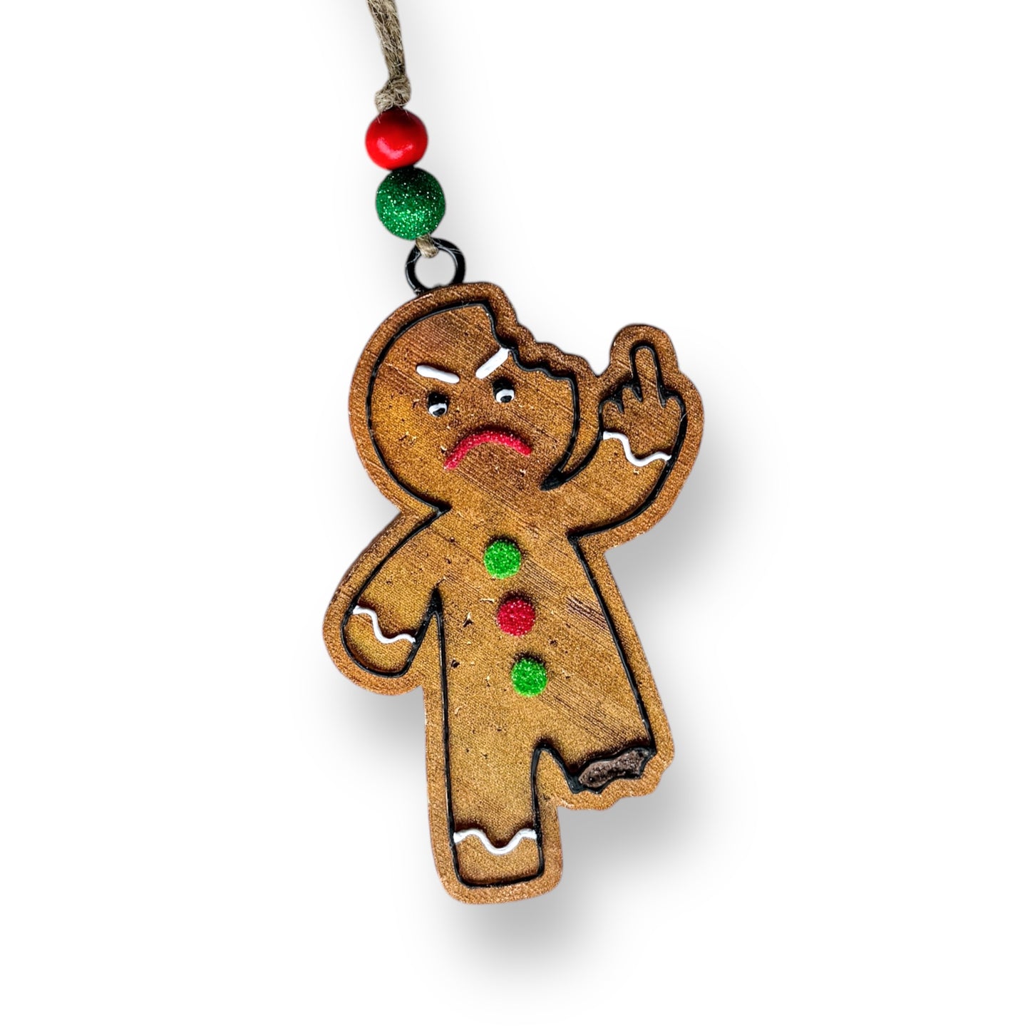 Gingerbread Man Giving Middle Finger Freshie