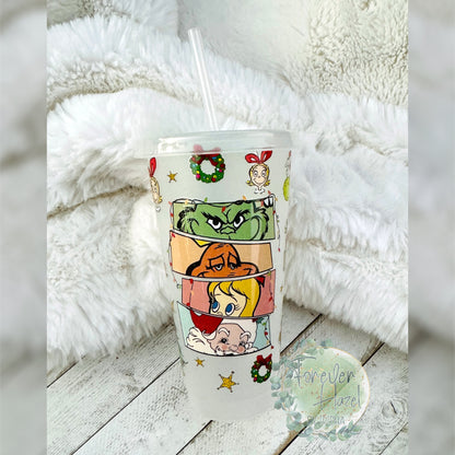 Holiday Green Man Plastic Tumbler
